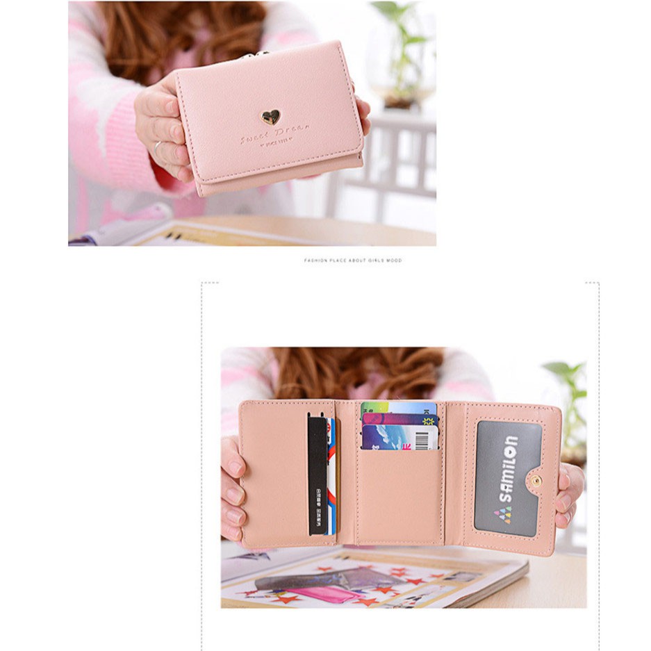 Dompet Clutch Compact Wanita Lipat 3 100% PREMIUM