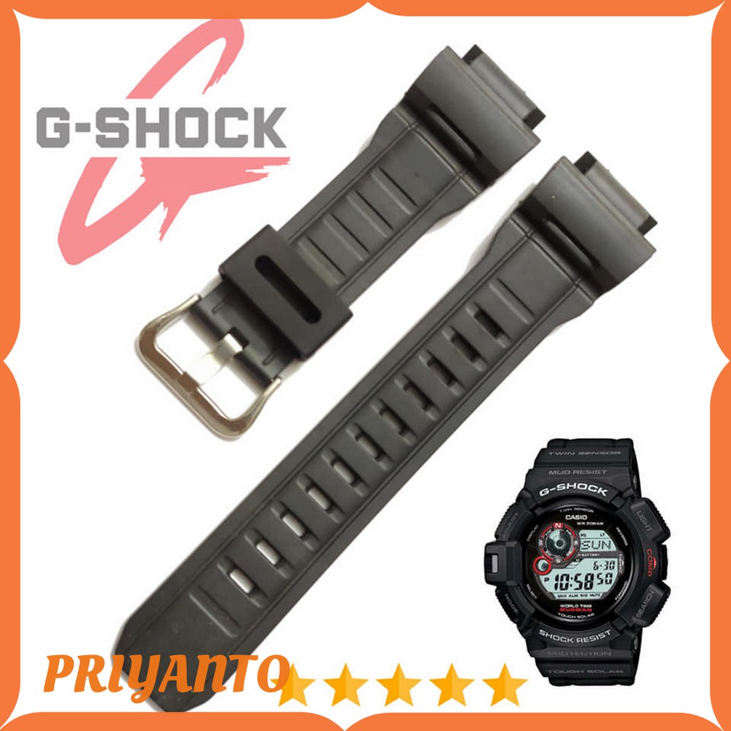 Strap Tali  Rubber Casio G-Shock Mudman 9300 GW-9300 GW 9300 Hitam