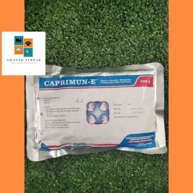 CAPRIMUN E @100gr vitamin E + Selenium Meningkatkan Kesuburan Ayam