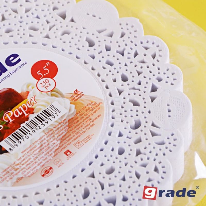 

Grade Doilies Paper 5.5 isi 250 pcs