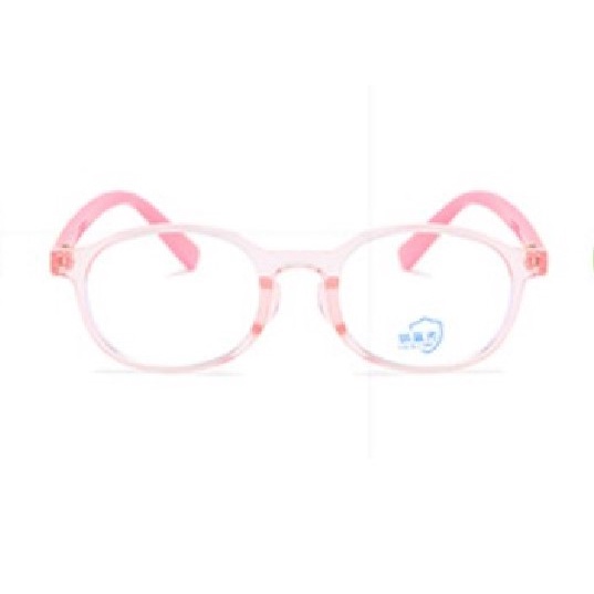 Kacamata Anak Perempuan & Laki Laki Anti Radiasi Terbaru Lentur Lensa Bening Murah Lucu Anti Patah-5. Trans Pink