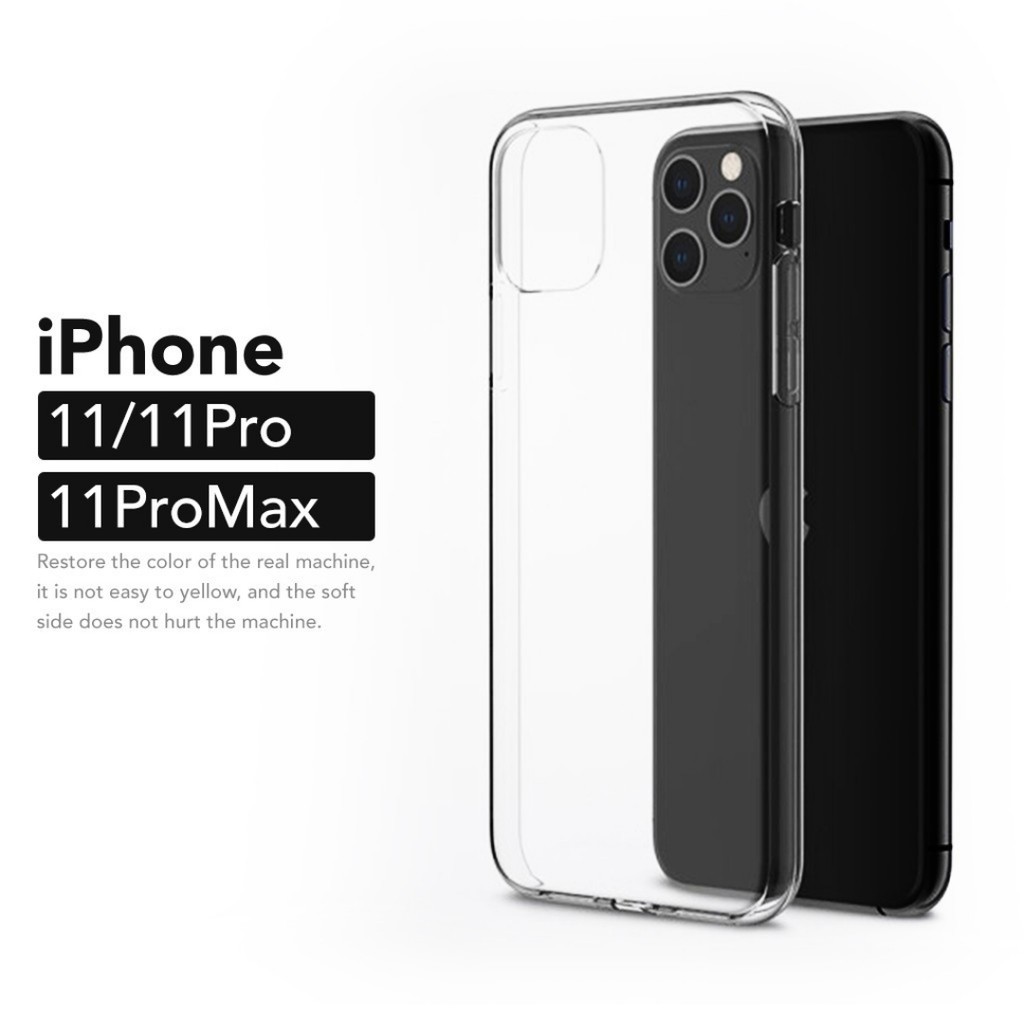 iPhone 7 Plus 8 Plus X XR XS Max 11 11 Pro Max 12 12pro max Transparan Bening Soft Case Bahan Tebel