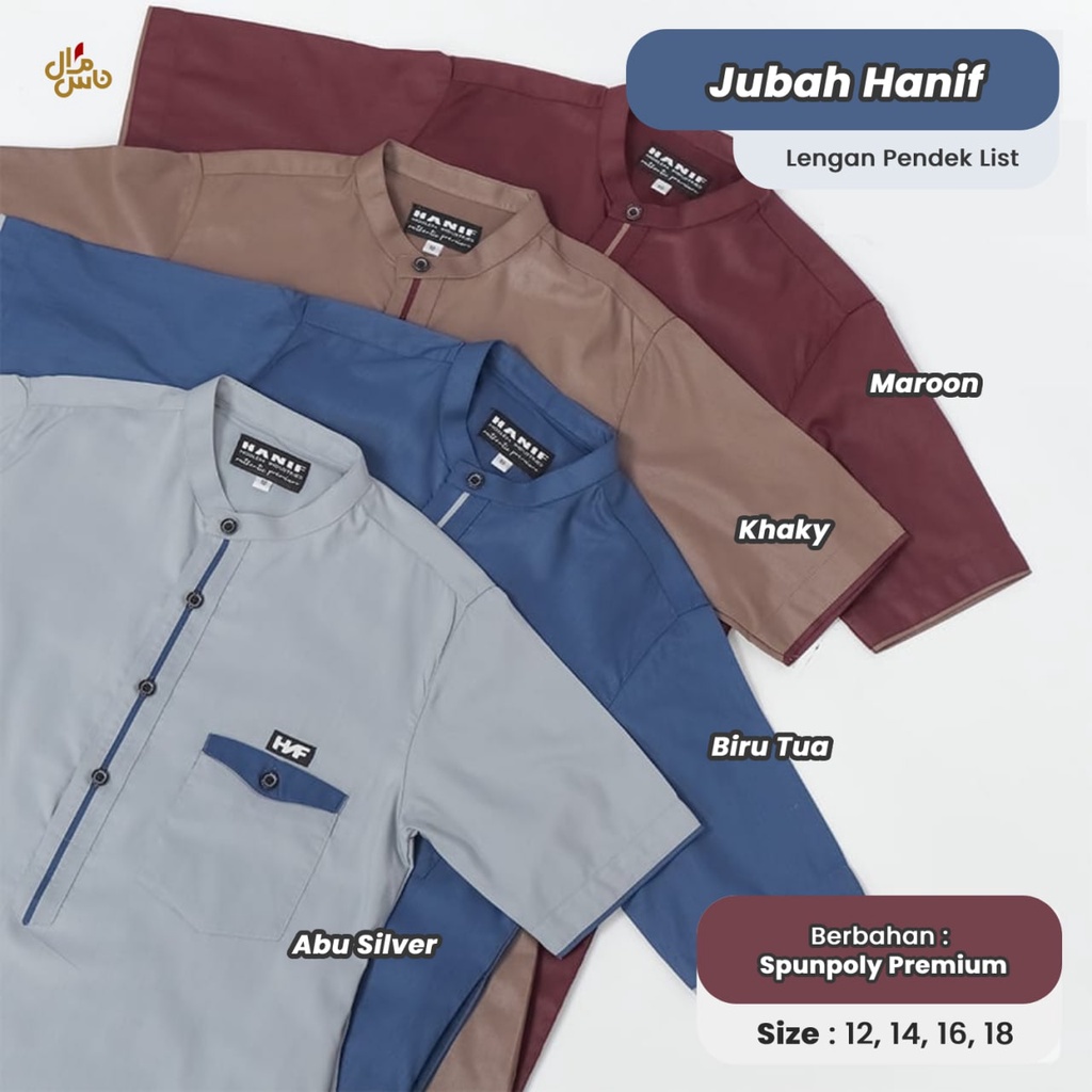 Baju Muslim Anak Laki Laki Baju Jubah Anak Laki Laki Baju Jubah Lengan Pendek Anak Laki Laki Hanif