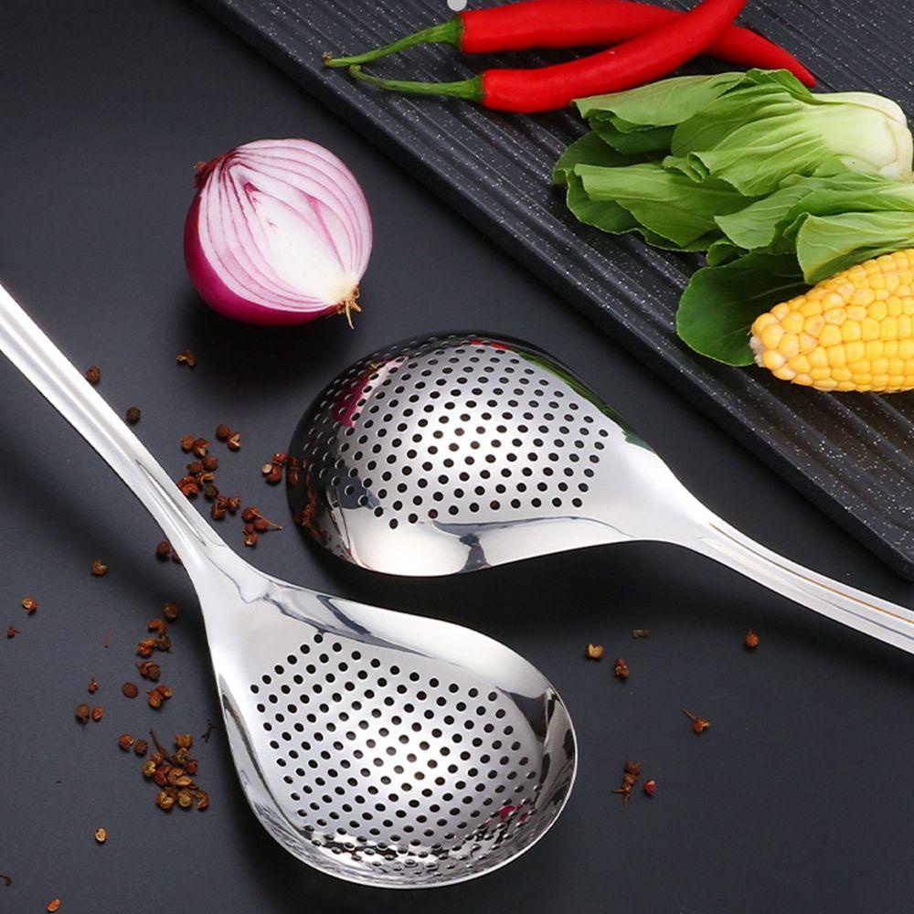 REBUY Sendok Saringan Home Fast Drain Cooking Gadgets Alat Dapur Alat Makan Makanan Food Strainer