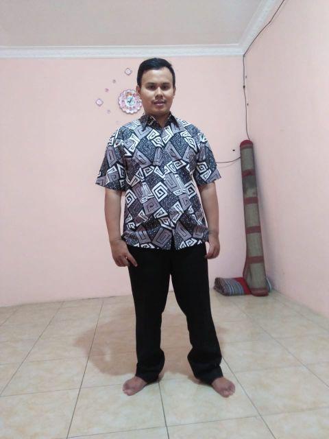 Kemeja Batik Pria Lengan Panjang Motif Wayang M L Xl Xxl