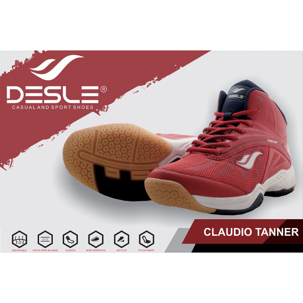 Desle Claudio Tanner Sepatu Volleyball / Volli / Basket