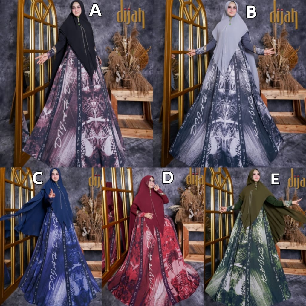 Dijah 500   Baju Ceruty Jersey ZAHRA COLLECTION