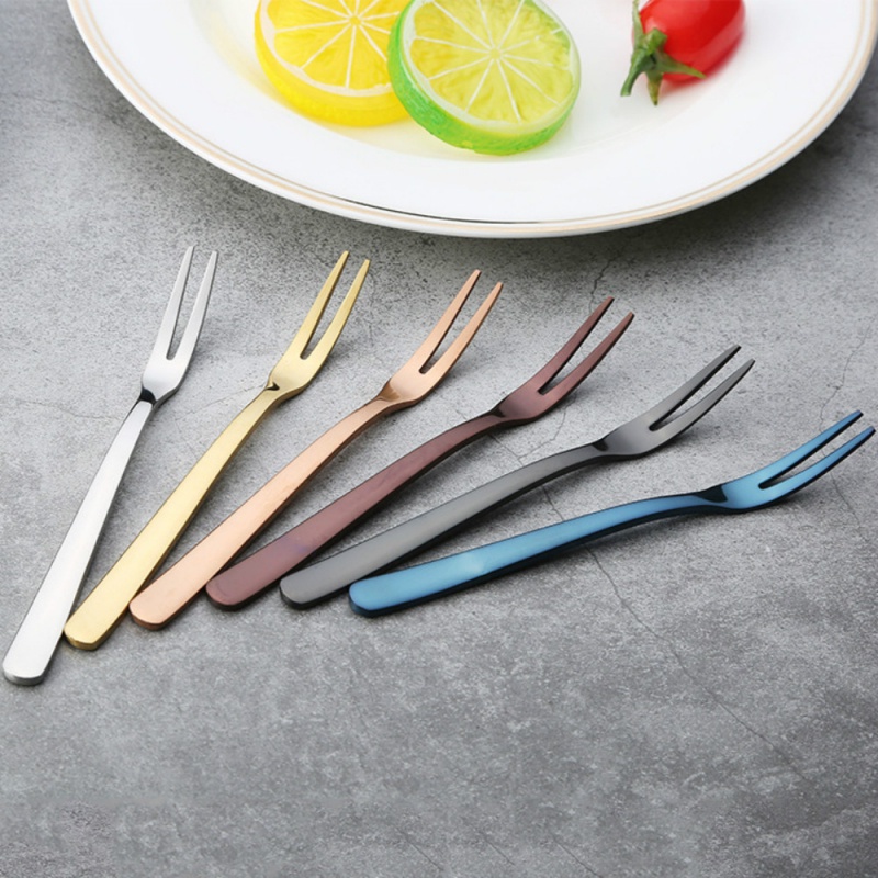 Stainless Steel Fruit Fork Small Fruit Fork Dessert Fork For Cake Snack Salad Fork Dinnerware Length 127mm