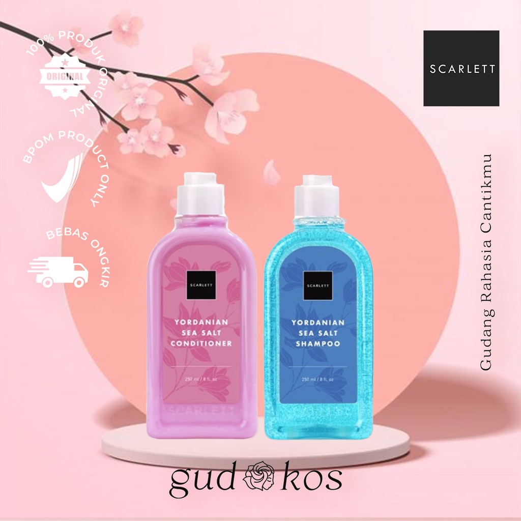 SCARLETT WHITENING Yordanian Sea Salt Shampoo &amp; Conditioner - Sampo Condi Rambut Rontok