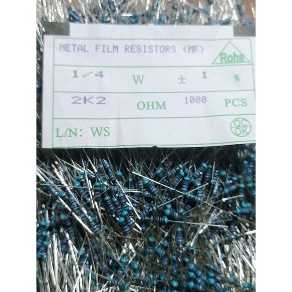 10.biji,  aneka ,RESISTOR  metal film. 1/4.1%