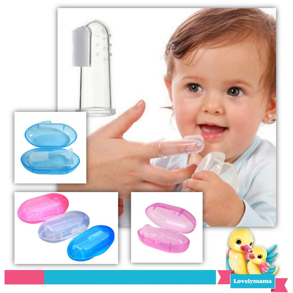 Sikat Gigi Jari Bayi Sikat Jari Gigi Lidah Bayi Silikon Baby Tooth Brush Silicone GJ-582 BPA FREE