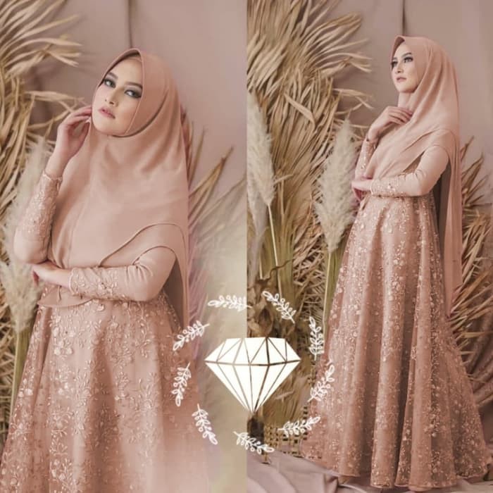 SETELAN GAMIS SYARI ARIANA BROKAT JILBAB BAJU GAMIS WANITA TERBARU