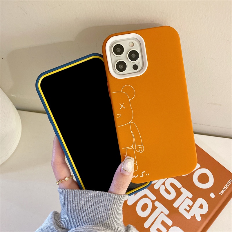 3in1 Casing iphone 11 12 13 pro max Xs max XR 7 8 plus se2020 Motif Beruang