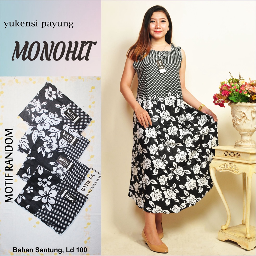 BATIK WANITA KEKINIAN DASTER RAYON YUKENSI  ( BLASTER POLKA GARDEN SHABBY MONOCROM AURORA MALIKA SAKURA ) BUMIL MURAH ADEM-YKS PAYUNG MONO