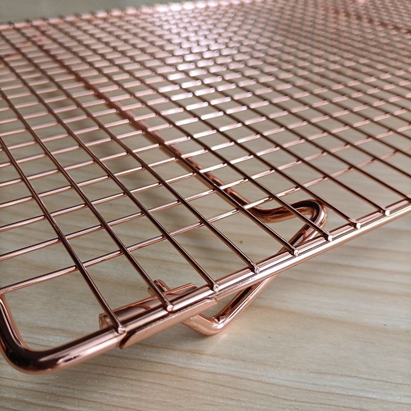 Stackable Stainless 304  Rose Gold Cake cooling Rack / rak pendingin kue 42x27cm dengan kaki