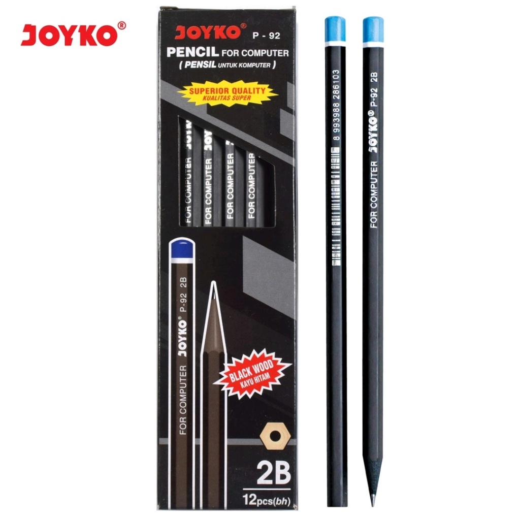 

Pencil / Pensil Joyko P-92 / 2B / 1 Lusin = 12 Pcs