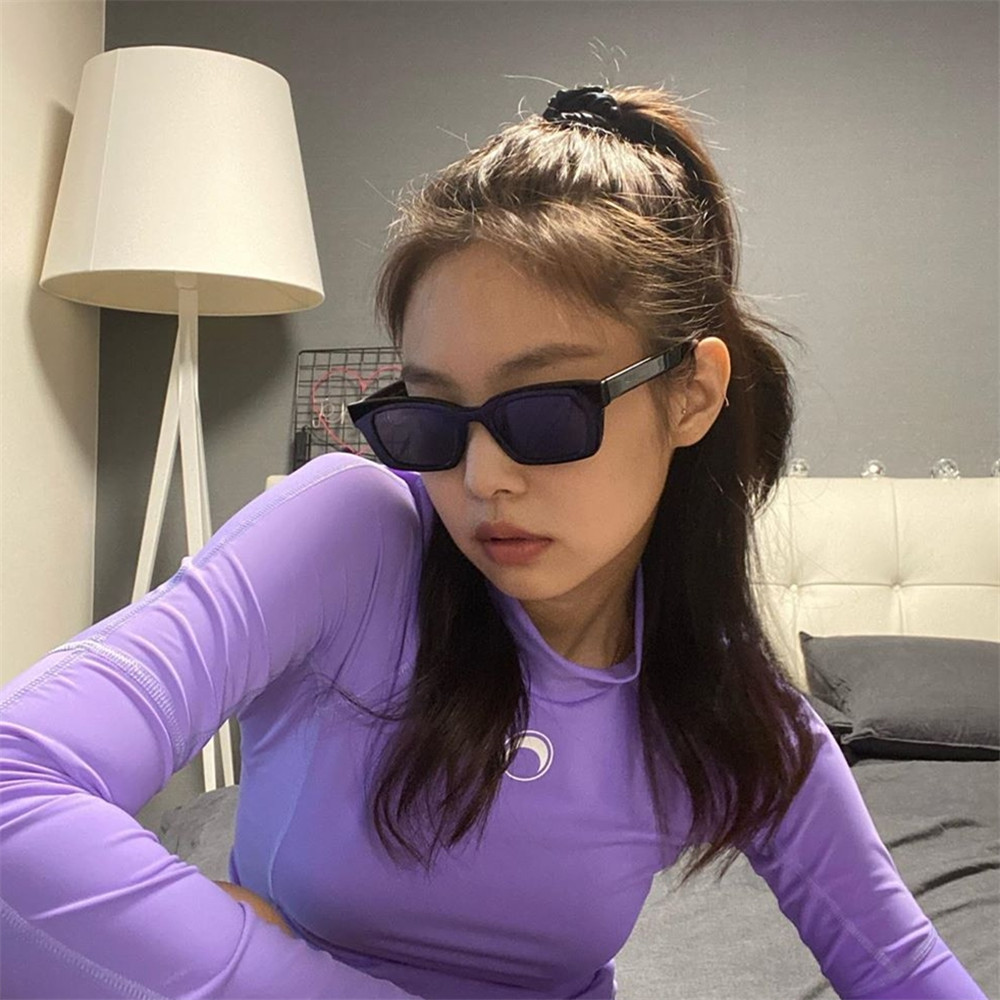 【COD Tangding】Small Square Sunglasses Kim Ji-ni Same Style Sunglasses Retro Korean Web Celebrity Glasses