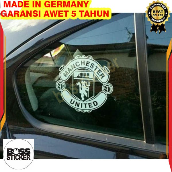 Promo cutting sticker mobil manchester united sepak bola stiker kaca mobil Keren