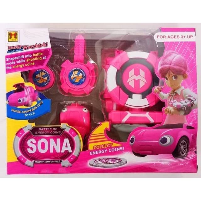 mainan edukatif Anak Jam tangan anak mobil watch CAR SONA PINK