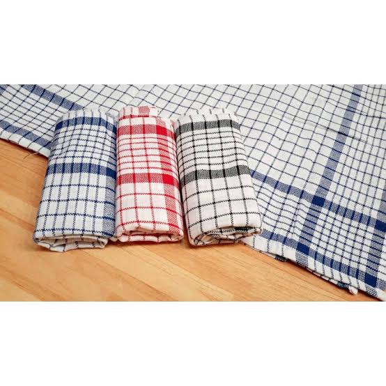 Kain Serbet Lap Piring Motif Kotak-kotak Ukuran Besar Murah Berkualitas / Peralatan Dapur Serbet Kain