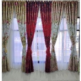 (Bayar ditempat ) Hordeng gorden motif bunga tulip  terbaru mewah dan elegan