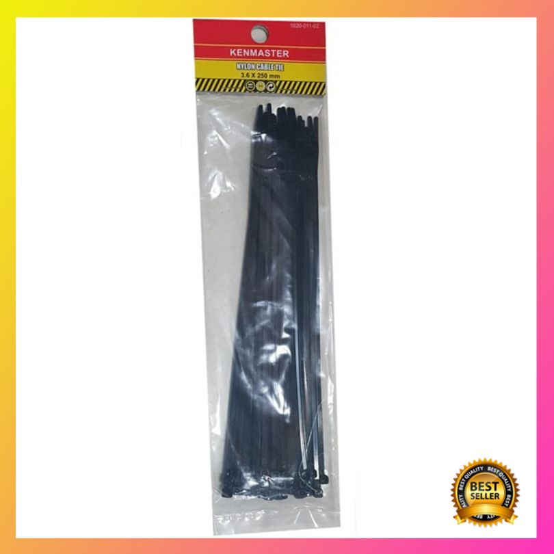 

Diskon Kenmaster Cable Ties 3.6X250mm 50Pcs Black