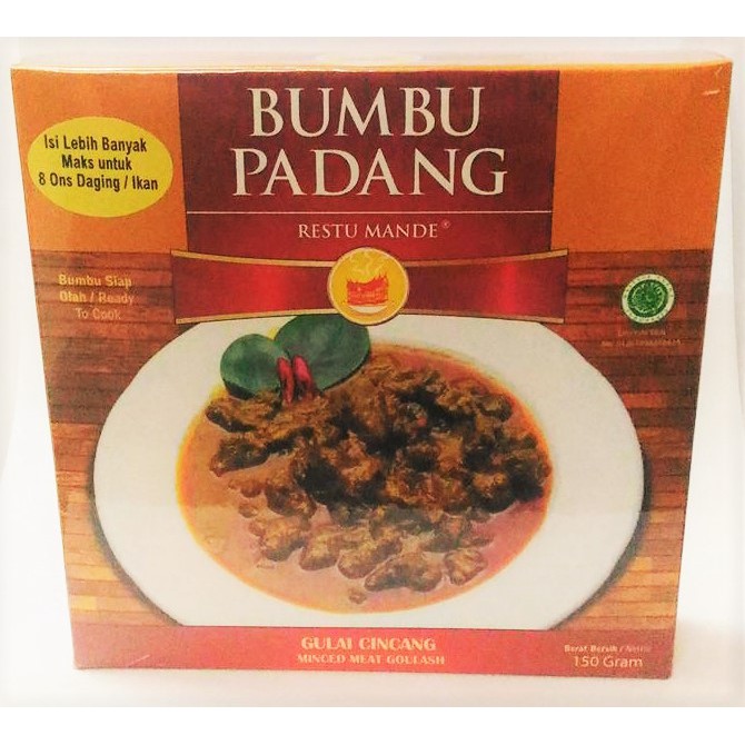 BUMBU GULAI DAGING CINCANG - Bumbu Padang Bahan Alami Restumande