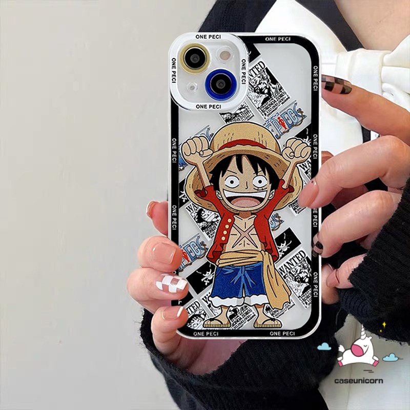 Kartun Luffy Casing Realme 10 6i 8i 8 5 9i 5s 5i 8pro 9 9pro Plus C55 C33 C21Y C25 C25s C12 C25Y C35 C11 C31 C3 C15 C20 C20A C21 Pelindung Lensa Trendy Anime One Piece Soft Case