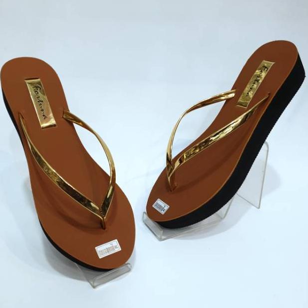 [KODE PRODUK DLMYC5448] Sendal Wedges Spon Busa bahan super tebal | Sendal Wanita tinggi +/- 5 cm | 