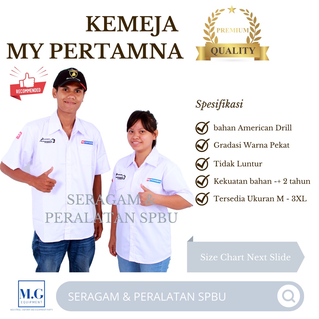 Kemeja My Pertamina Lengan Pendek Pria Wanita