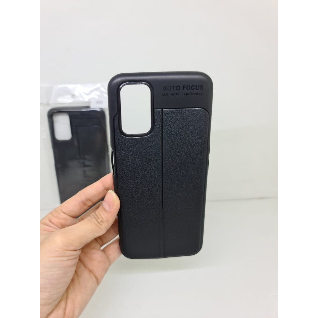 Auto Fokus Oppo A52 CPH2061 6.5 inchi Leather Soft Case Oppo A92 AUTOFOCUS Motif Kulit Jeruk