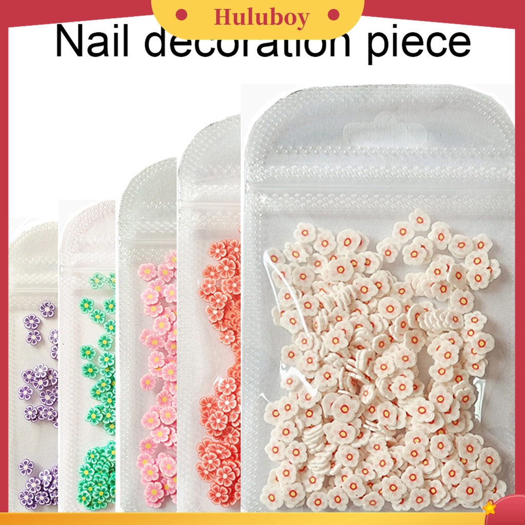 Huluboy Huluboy♡ 10g Sequin Glitter Polymer Bentuk Bunga Ultra Tipis Untuk Nail Art