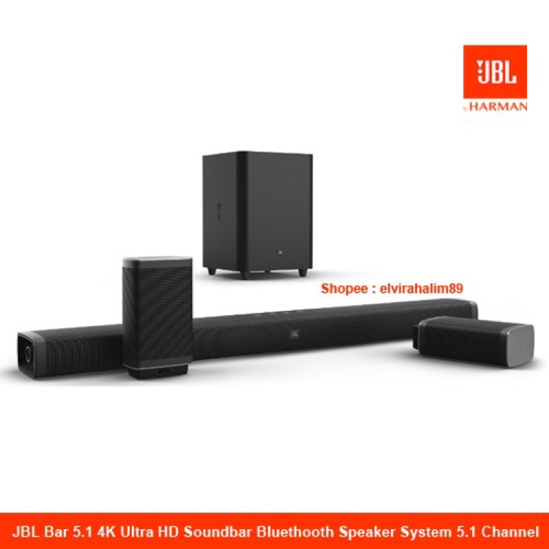 JBL Bar 5.1 4K Ultra HD Soundbar Bluethooth Speaker System 5.1 Channel JBL5.1 GARANSI RESMI