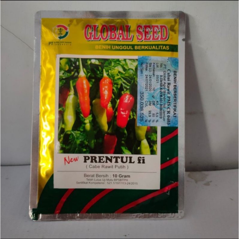 Benih Cabai Rawit Putih PRENTUL Fi (10 gram)
