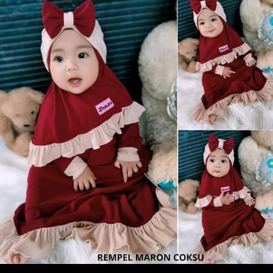 Jessie kids / Gamis anak terbaru 2021 plus khimar / Gamis anak kekinian lucu