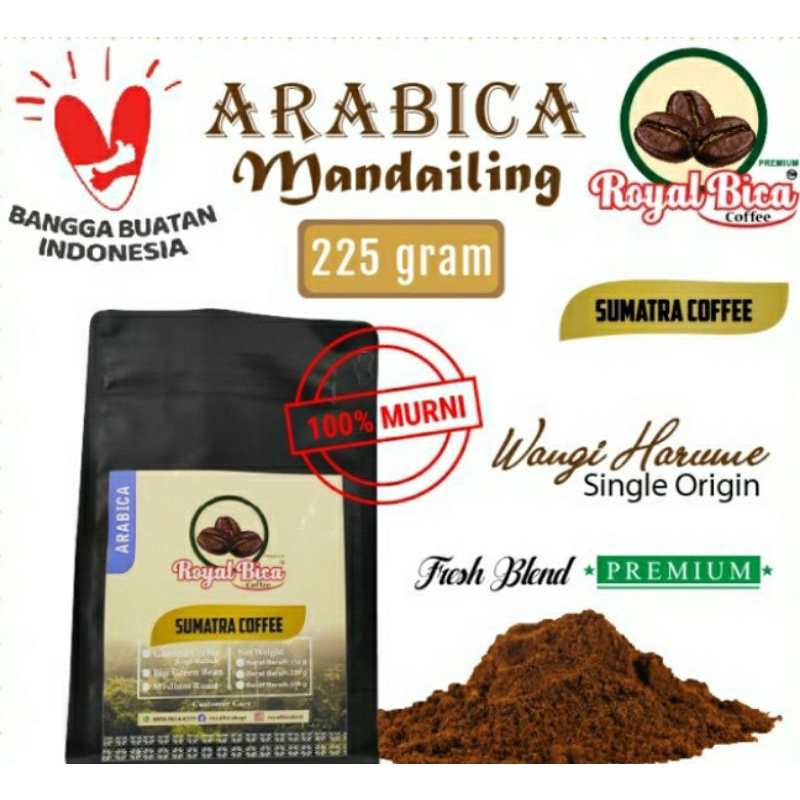 

Delapakprilli Kopi Bubuk Arabica Mandailing wangi 225 gram