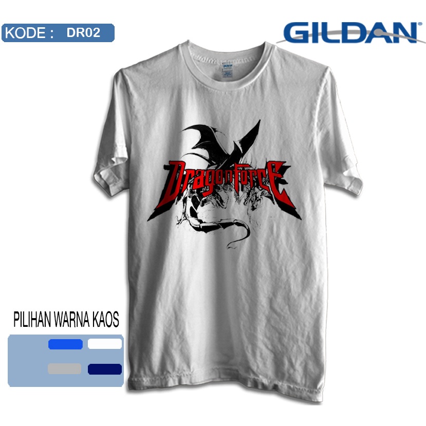 KAOS DRAGONFORCE LOGO STYLE KAOS ORIGINAL GILDAN DR02