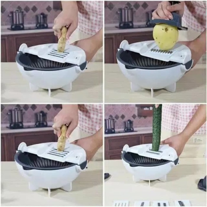 Wet Basket Vegetable Cutter Nicer Dicer Pemotong Buah Sayur All In One