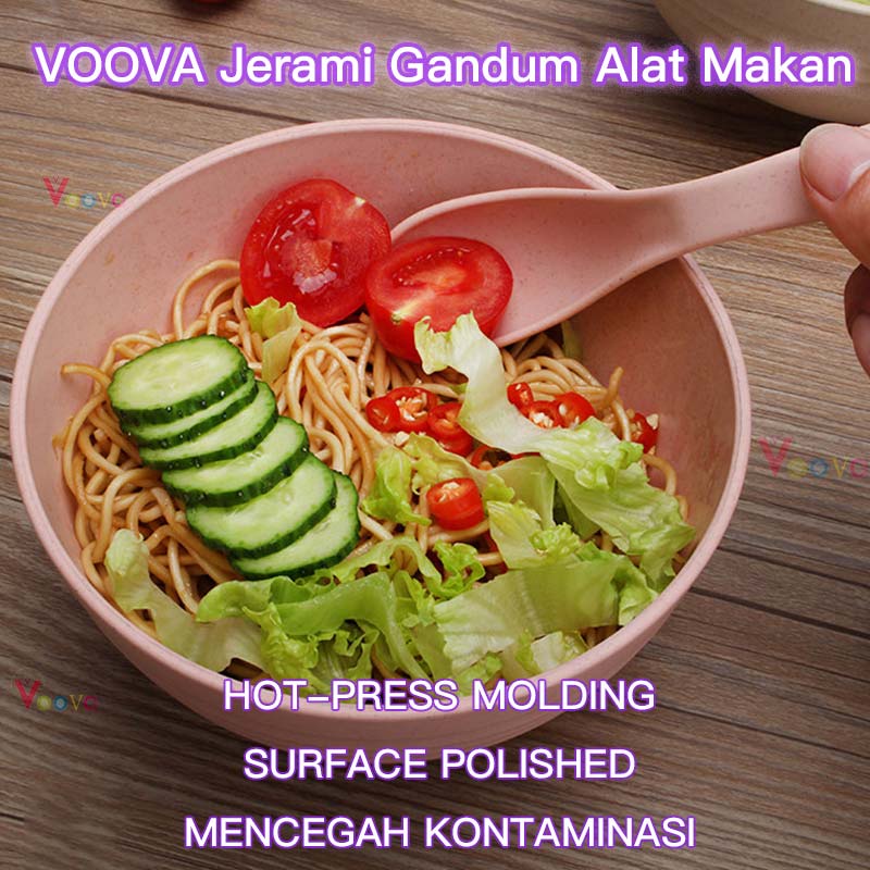 Mangkok Ramen dan Mie Mangkok Wheat Straw Bowl dan Piring /Mangkuk Plastik Microwave Warna Warni /Gandum kokoh / BPA Free