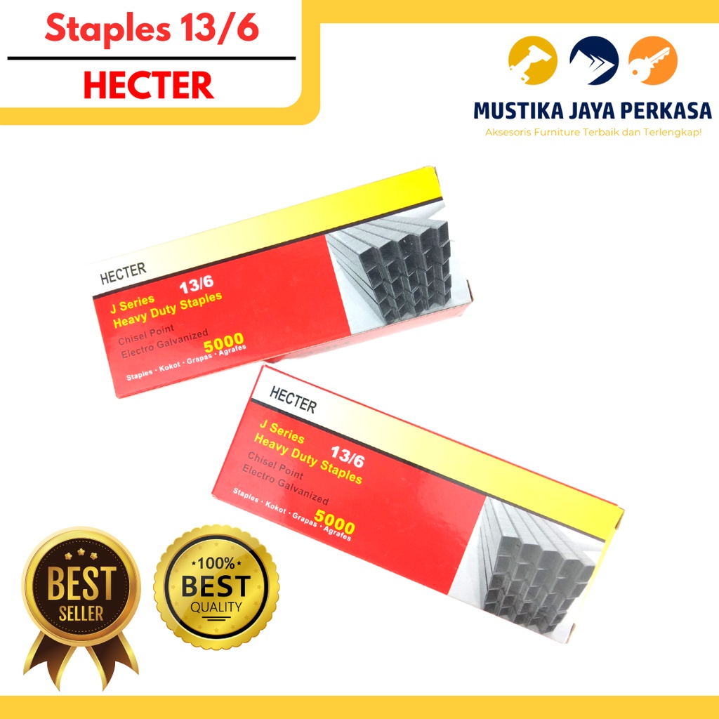 Isi Refill Staples Tembak 13/6 6 mm Gun Tacker Sofa Jok HECTER