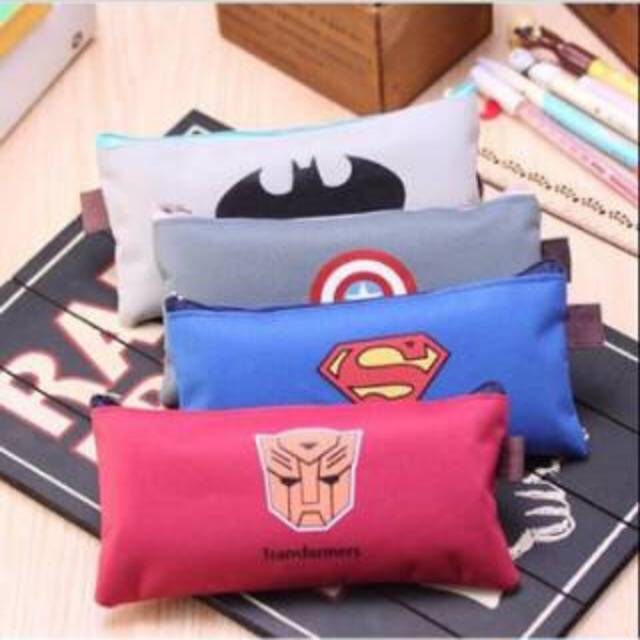

Tempat kotak pensil kanvas superhero