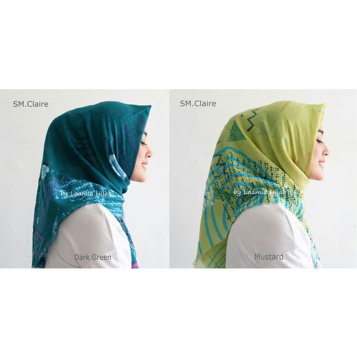 KERUDUNG SEGIEMPAT SAUDIA MOTIF CLAIRE ( JILBAB SAUDIA MOTIF ANSANIA)