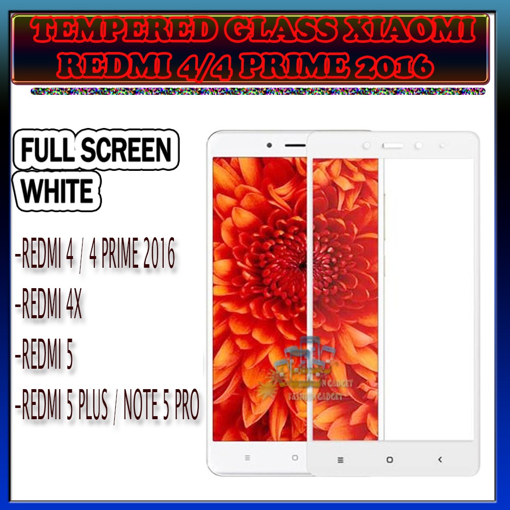 TEMPERED GLASS XIAOMI REDMI 4  REDMI 4 PRIME 2016 XIAOMI REDMI 4X  XIAOMI REDMI 5  XIAOMI REDMI  5 PLUS  XIAOMI REDMI NOTE 5 PRO ANTI GORES KACA TEMPER GLASS