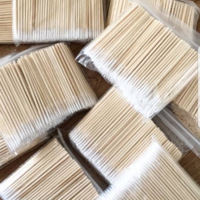 Cotton swab / stik kayu / stick pembersih sulam /stik pembersih sulam alis /tusuk gigi