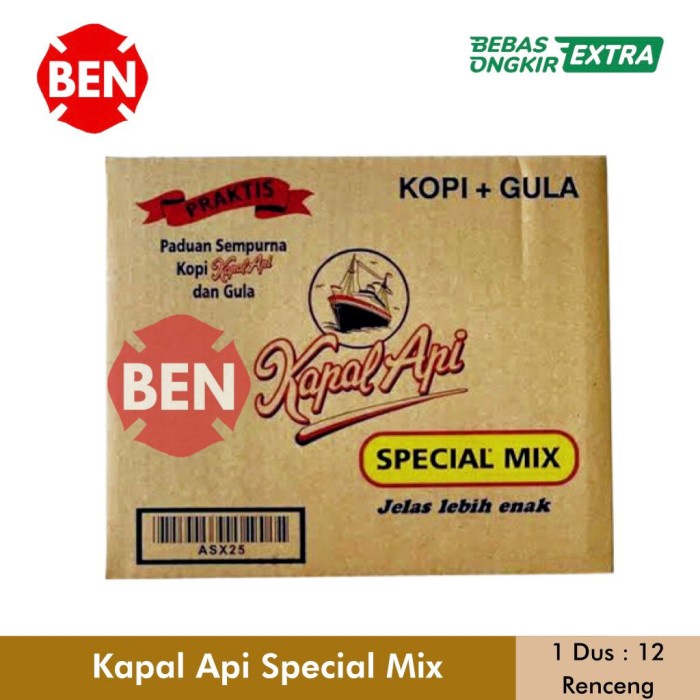 

DISKON - (BISA COD) Kapal Api Spesial Mix 1 Dus / 12 Renceng / 120 Sachet / Grosir Kopi