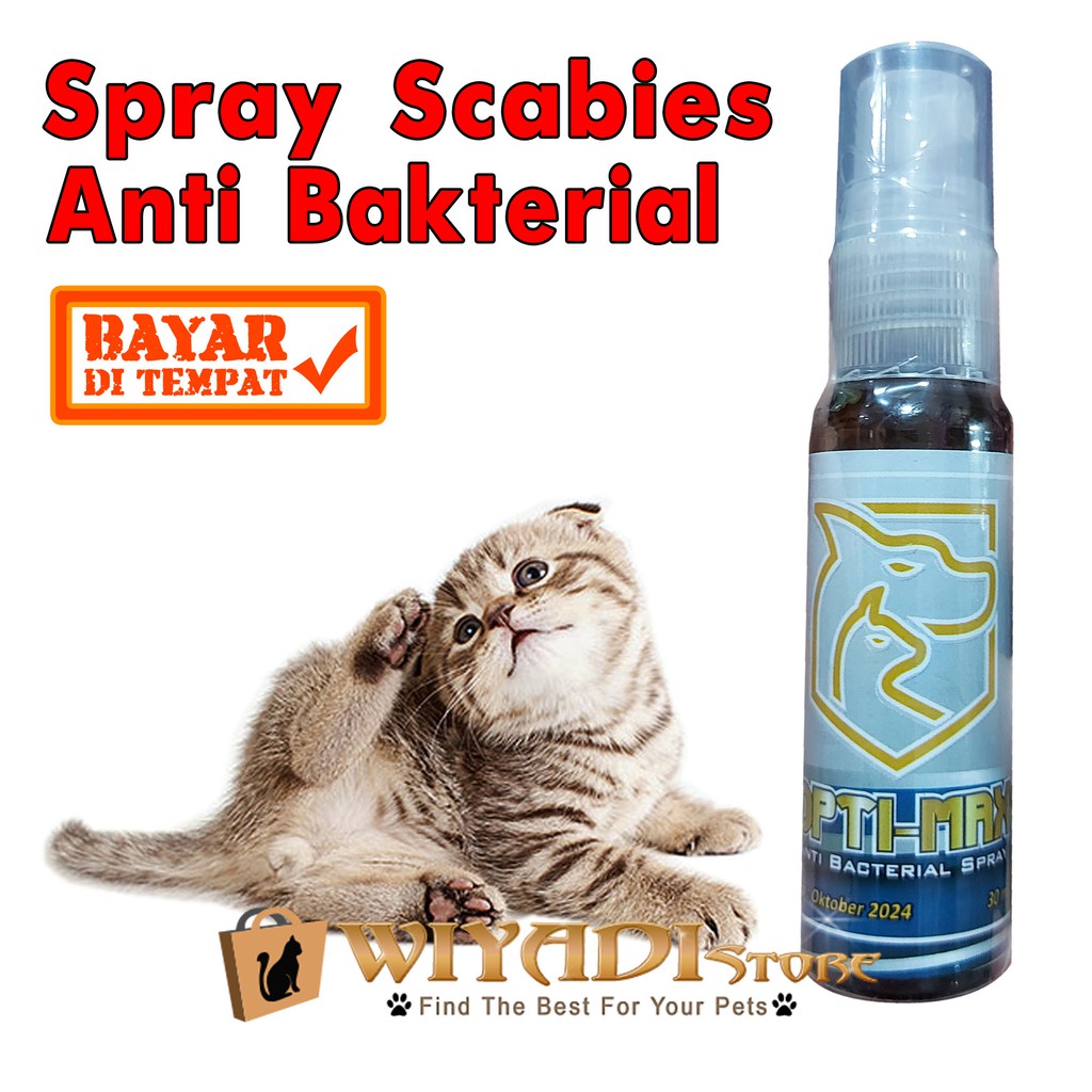 Opti Max Spray 30ml Obat Anti Bakteri Scabies Kutu Caplax Hewan kitten Kucing Anjing Kelinci