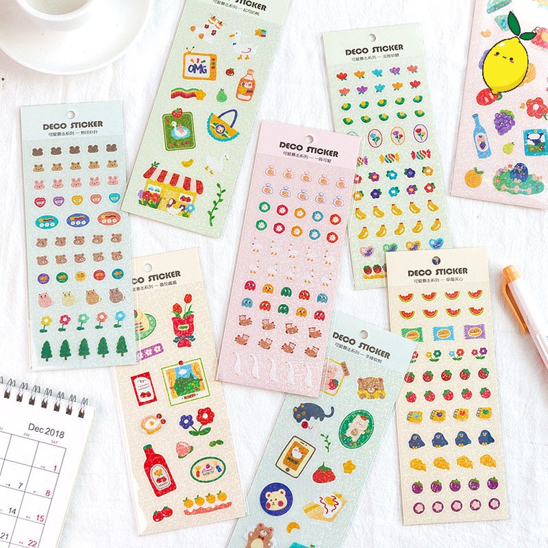 

Stiker Lucu Cute Critters Series Diary Deco Stickers