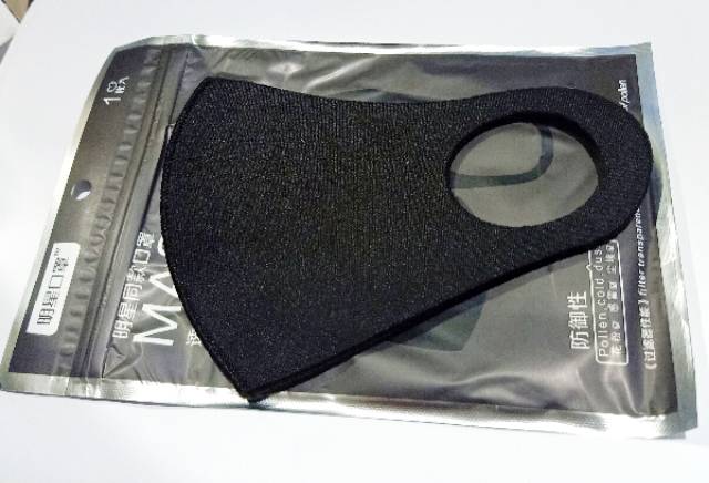 Masker HITAM IMPORT BISA DI CUCI model earloop MASK ala OPPA