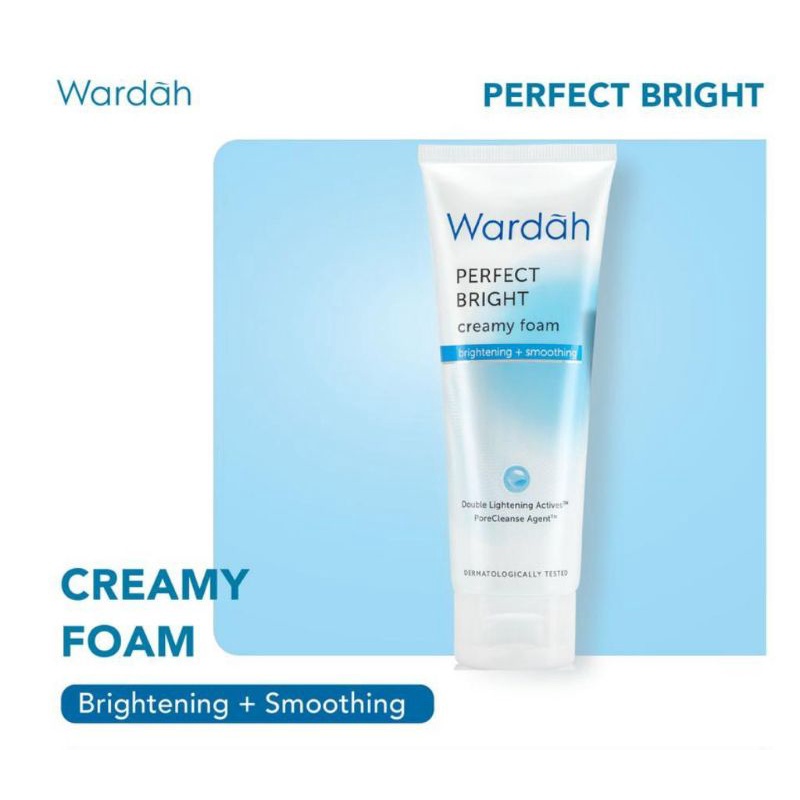 ☘️Yuri Kosmetik☘️ Wardah Perfect Bright Creamy Foam Brightening + Smoothing