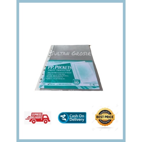 

SHEET PROTECTOR/PLASTIK PELINDUNG FILE/PP POKET A4 ISI 10 LEMBAR TEBAL